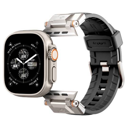 Curea Spigen Apple Watch 4/5/6/7/8/9/SE ULTRA1/2 42/44/45/49MM Durapro Armor Tpu-Nylon-Negru - 3 | YEO